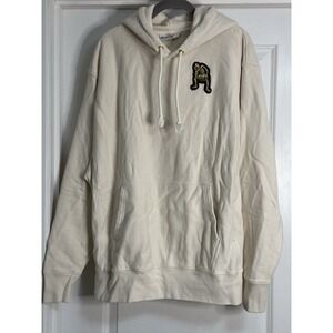 Rowing Blazers, Unisex Skeleton Patch Hoodie/Sweatshirt,‎ Ivory Size XXL